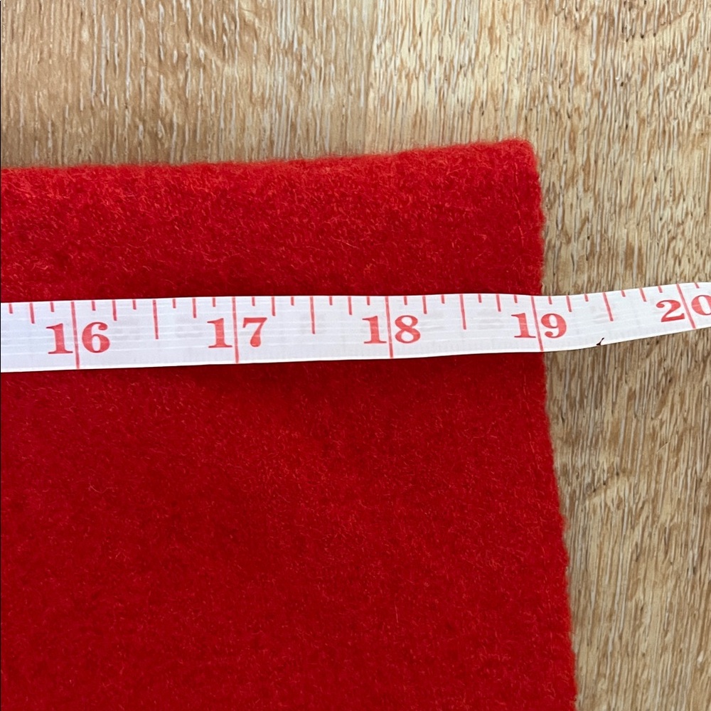 Eileen Fisher | Vibrant Red Open-Front Fine Merino Wool Shawl Cardigan Size L - Picture 15 of 16